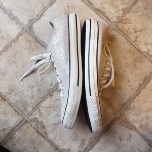 Iridescent White Converse All Star